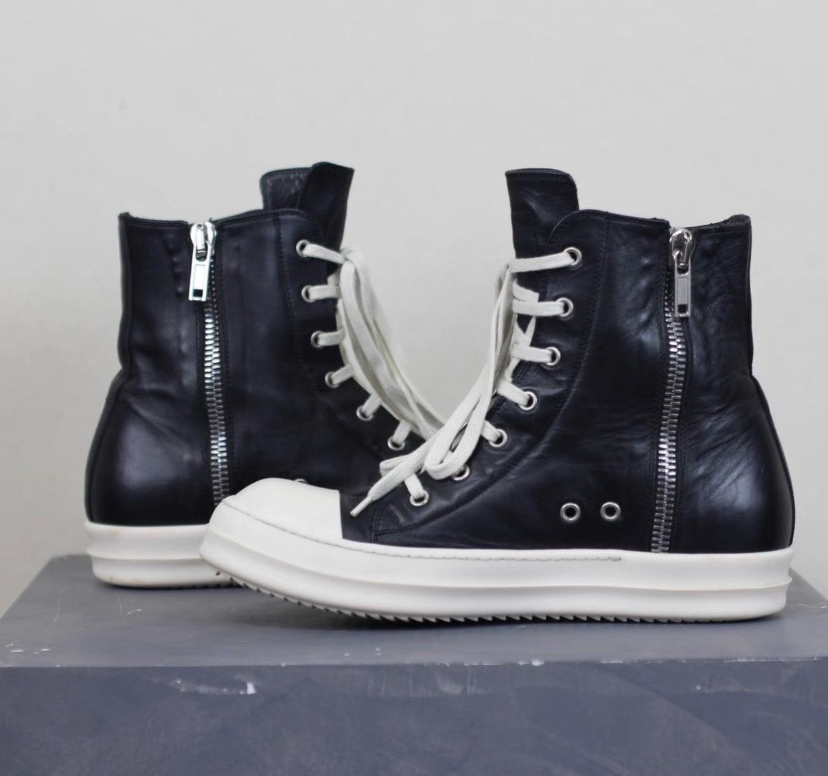 Rick Owens Rick Owens Leather Bubble Converse-Inspired Sneakers Size US 7 / EU 40 - 5 Thumbnail