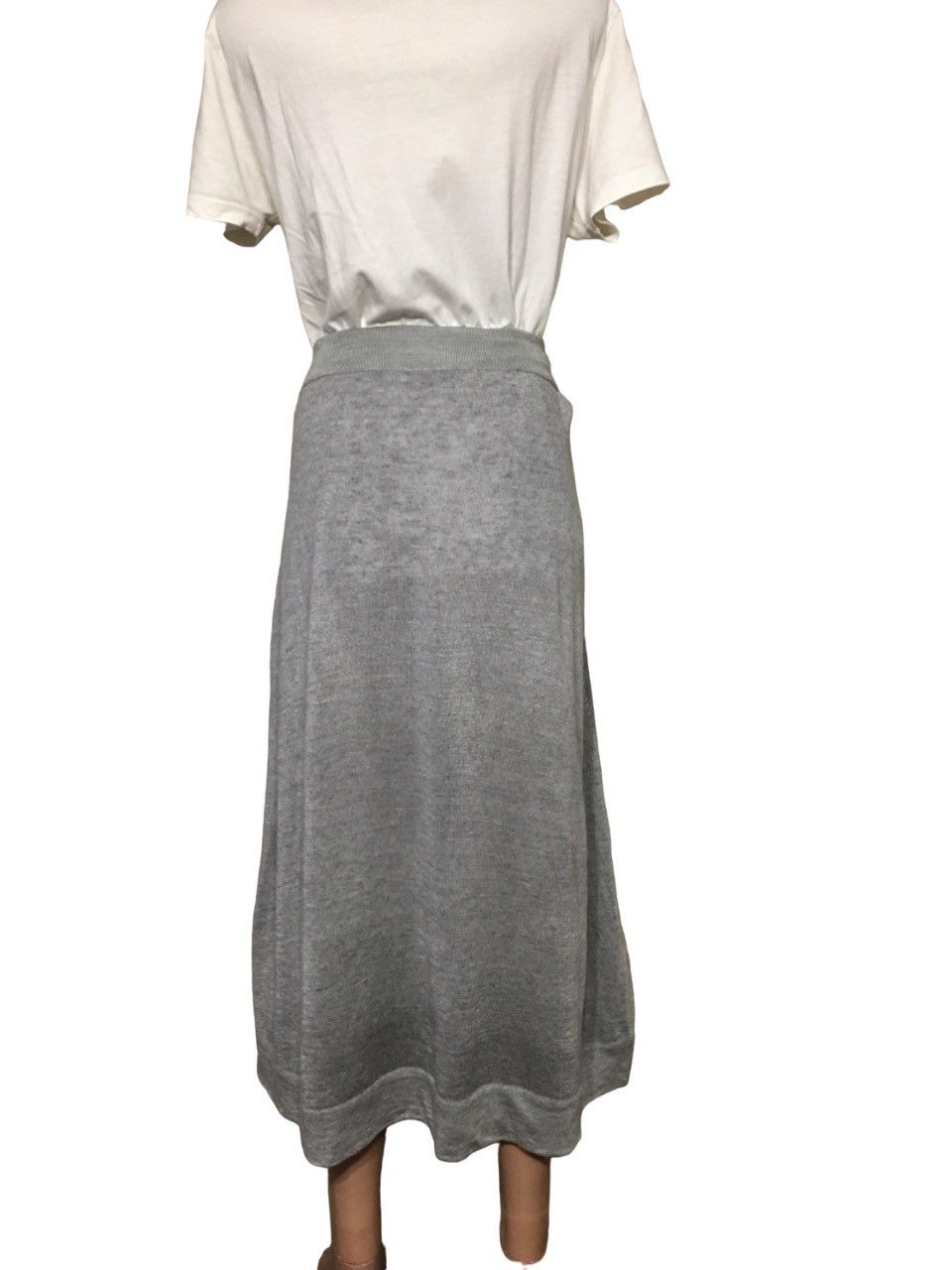 Bamford BAMFORD England Linen Silk Grey Maxi Skirt Size L Size 30" / US 8 / IT 44 - 3 Thumbnail