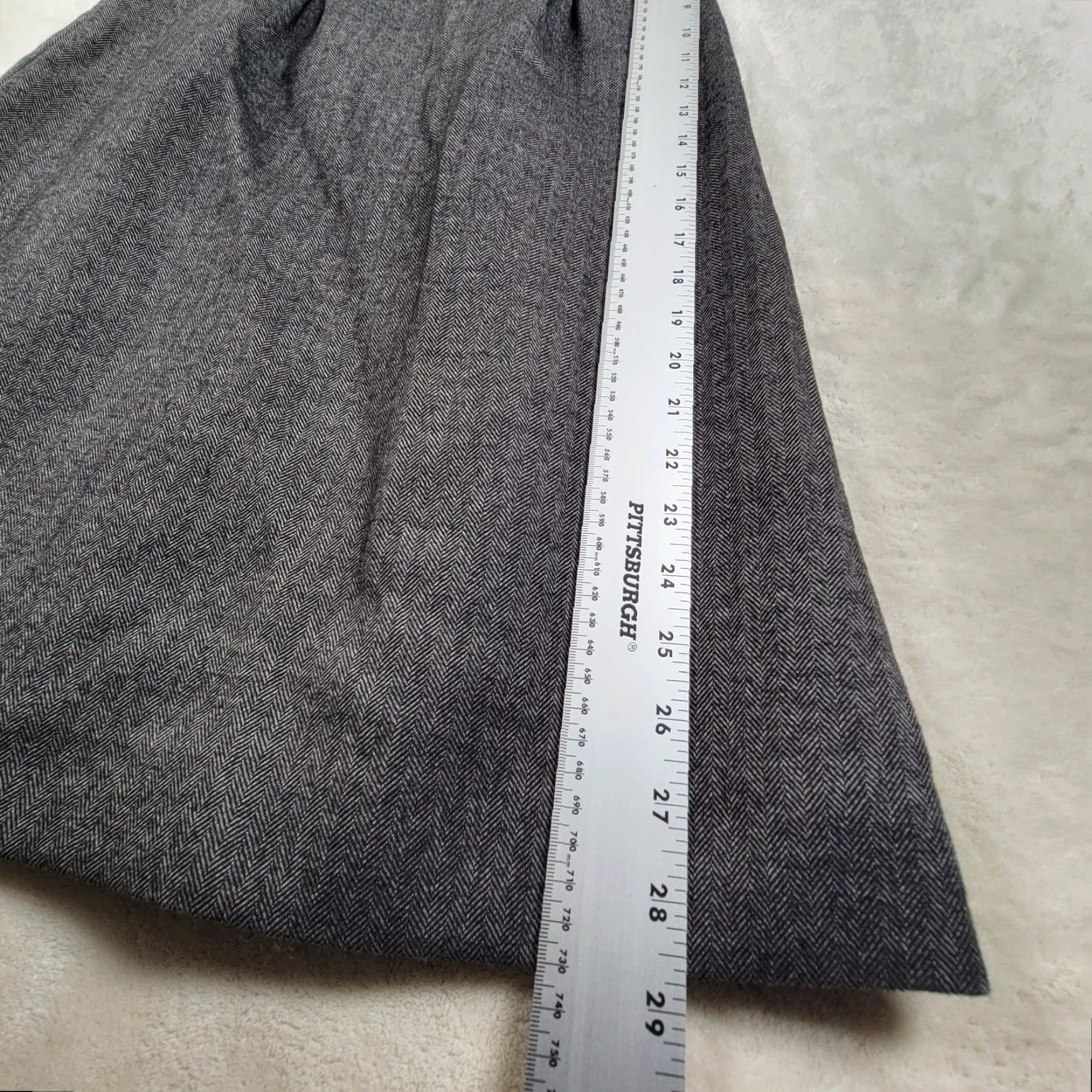 J.Crew J. Crew Women's Dress Size 6 Gray Wool Blend Herringbone Sleeveless Sheath Size M / US 6-8 / IT 42-44 - 6 Thumbnail