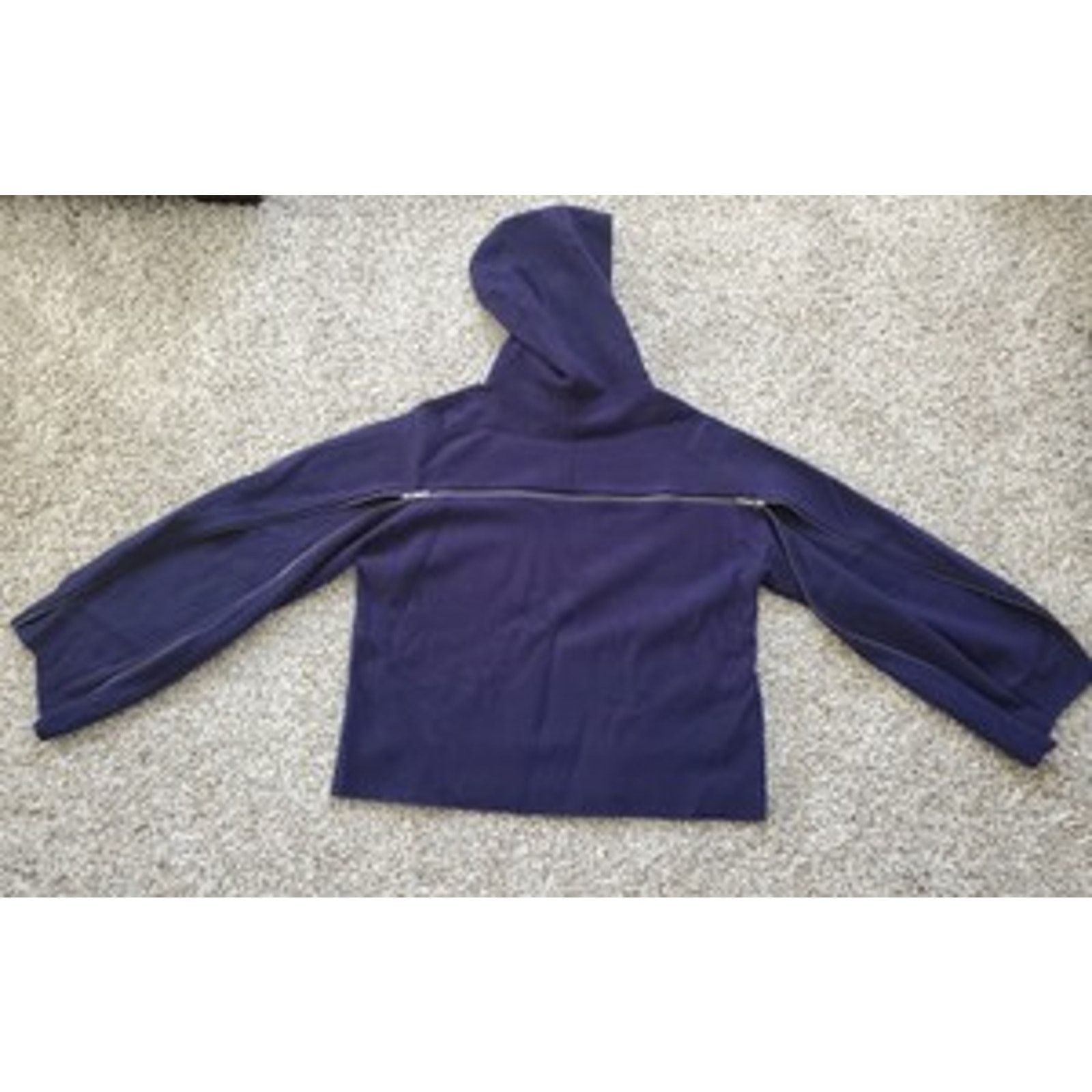 Armani Exchange A|X Armani Exchange 100% Wool Dark Blue Hooded Sweater, XL Size XL / US 12-14 / IT 48-50 - 2 Thumbnail