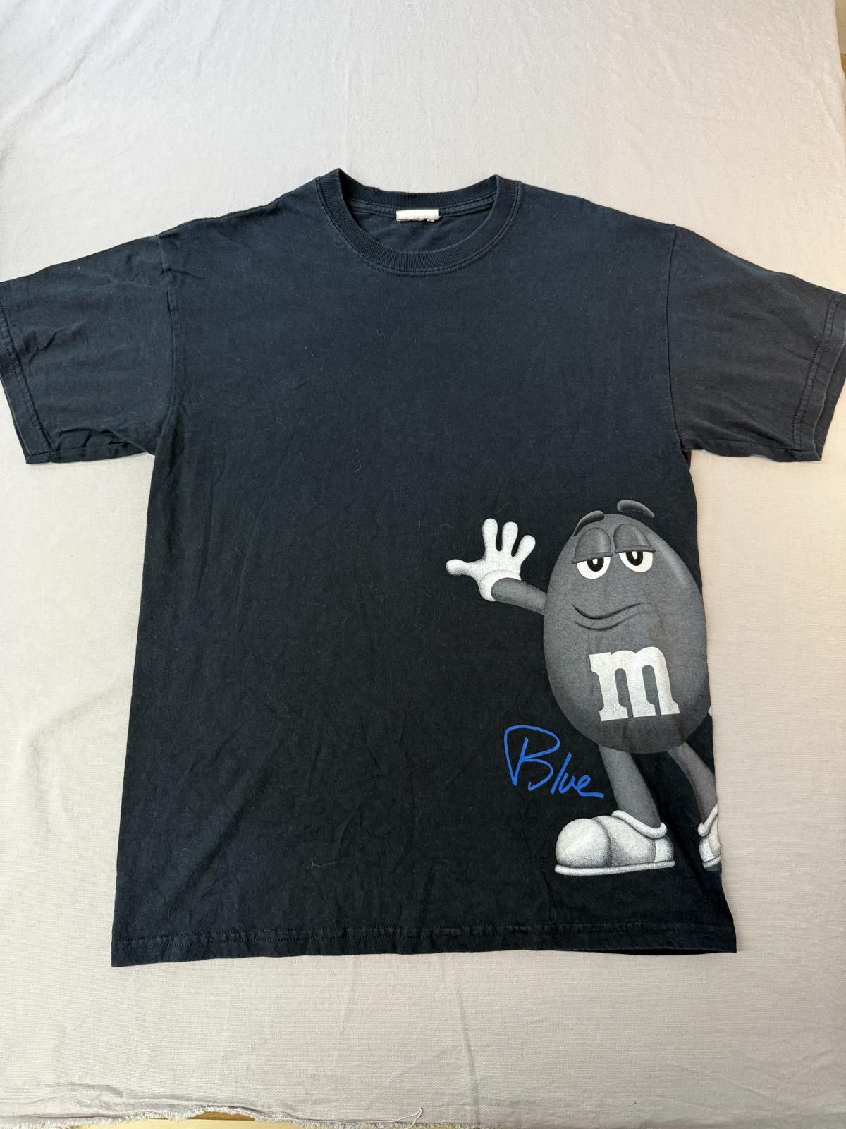 Designer Y2K Blue M&M Candy Mascot T-shirt Peanut M n M Wraparound -L Size US L / EU 52-54 / 3 - 1 Thumbnail