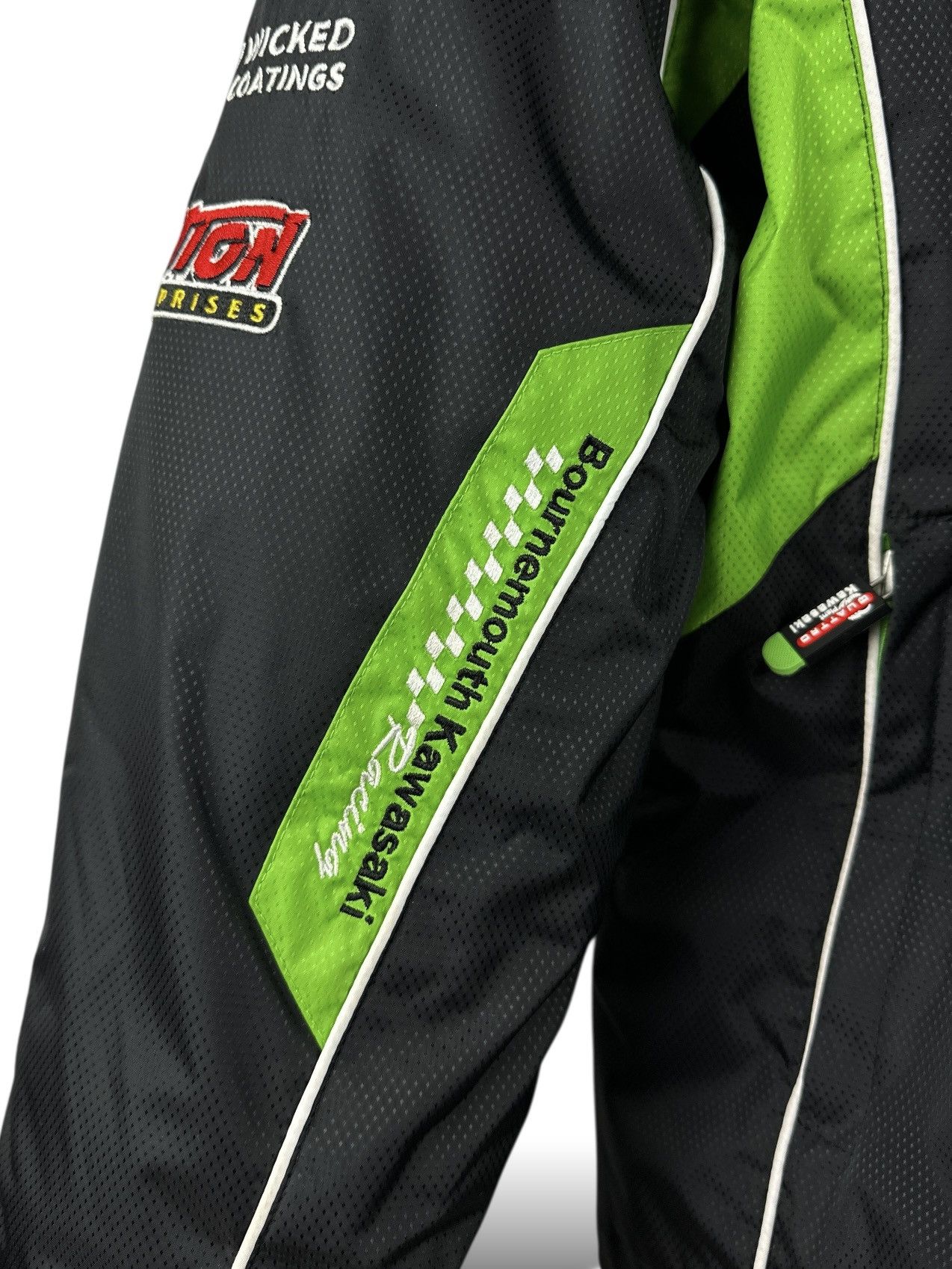 Vintage Kawasaki Quattro Plant Clinton Racing Jacket Full Zip Hooded Size US XS / EU 42 / 0 - 10 Thumbnail