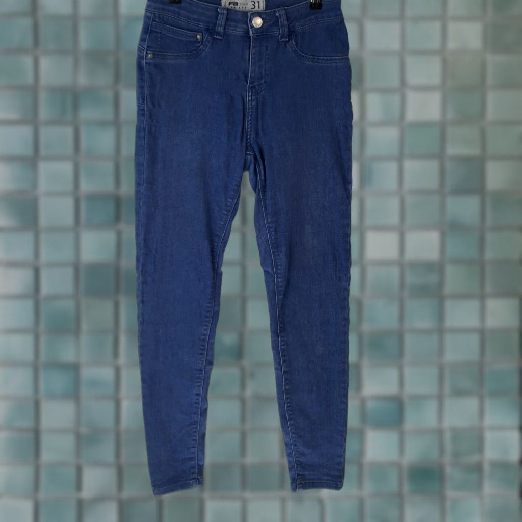 Denime FB Sister Womens Jeans Skinny Mid Rise Blue Denim 31 Size 24" / US 00 / IT 34 - 1 Thumbnail