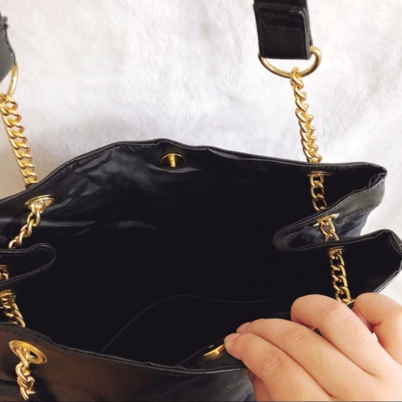 Other Lancôme Black Gold Chain Shoulder Clasp Bag Size ONE SIZE - 3 Thumbnail