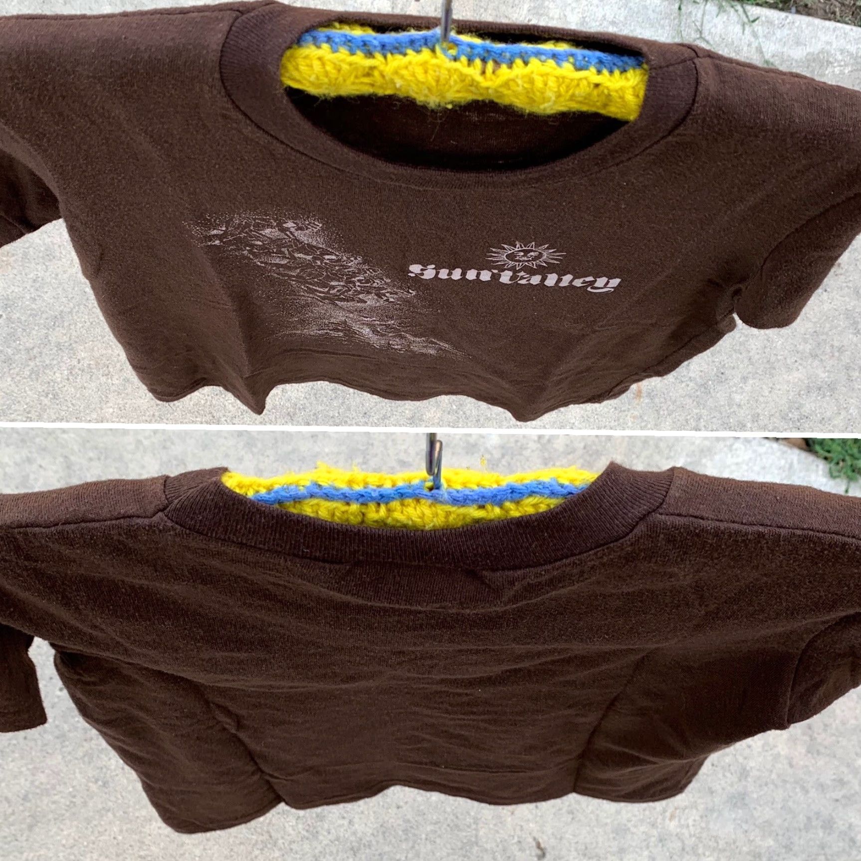 Vintage VINTAGE Enco Originals Sun Valley T Shirt Men's M Brown Graphic Tee 1980s Single Stitch Made In USA Ski Snow Sportswear/Beach Size US M / EU 48-50 / 2 - 4 Thumbnail