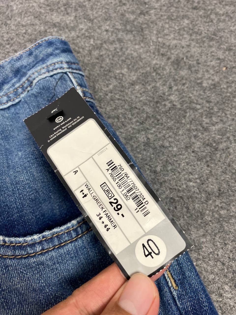 Japanese Brand clockhouse denim straight cut distressed nice design Size 34" / US 12 / IT 48 - 12 Thumbnail