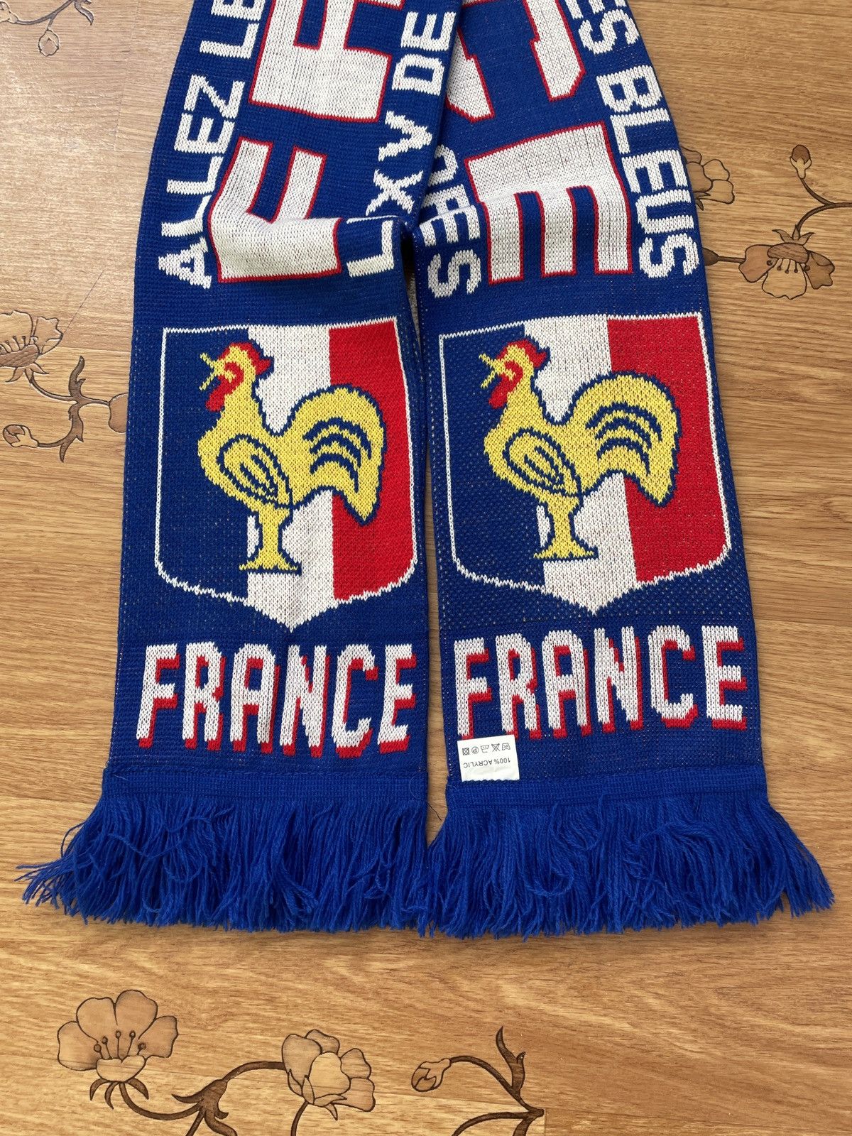 Vintage Vintage France National Team Allez Les Bleus football scarf Size ONE SIZE - 2 Thumbnail
