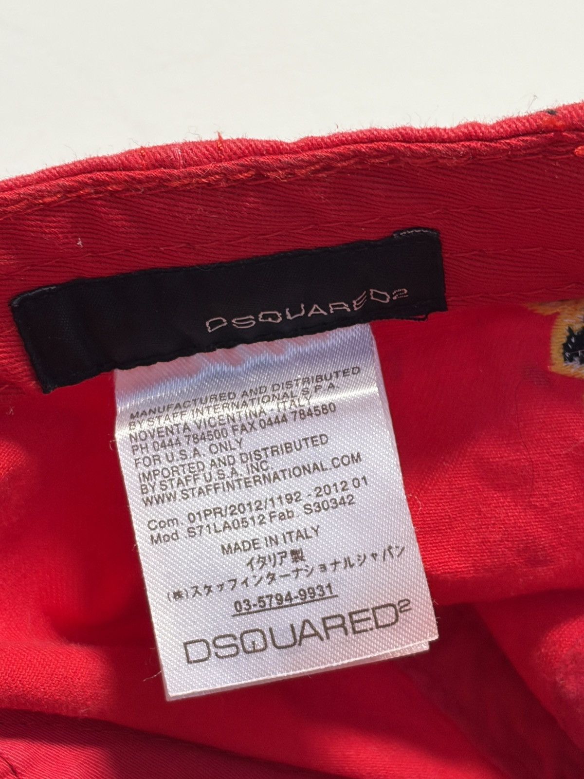 Dsquared2 DSQUARED2 Caten Band Red Cap Size ONE SIZE - 8 Thumbnail