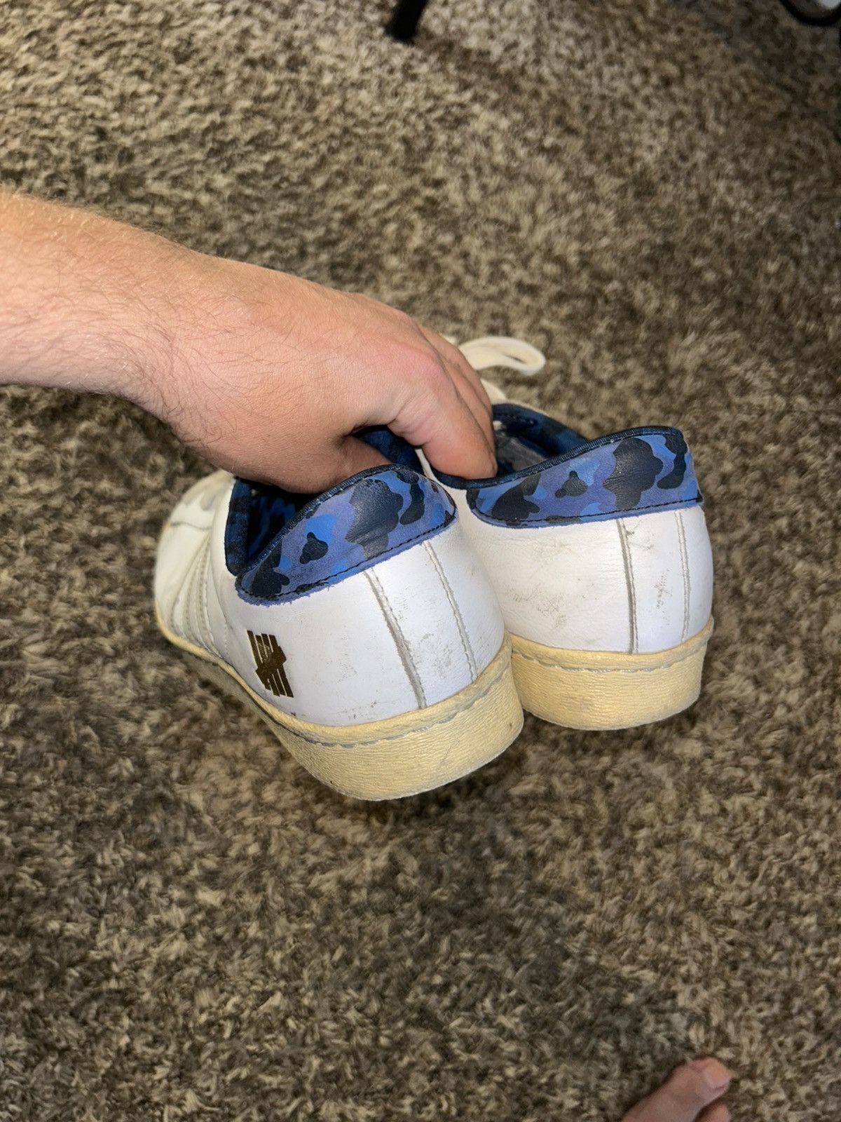 Adidas × Bape × Undefeated Adidas x babe x undftd rare superstar blue/white 11.5 Size US 11.5 / EU 44-45 - 8 Thumbnail