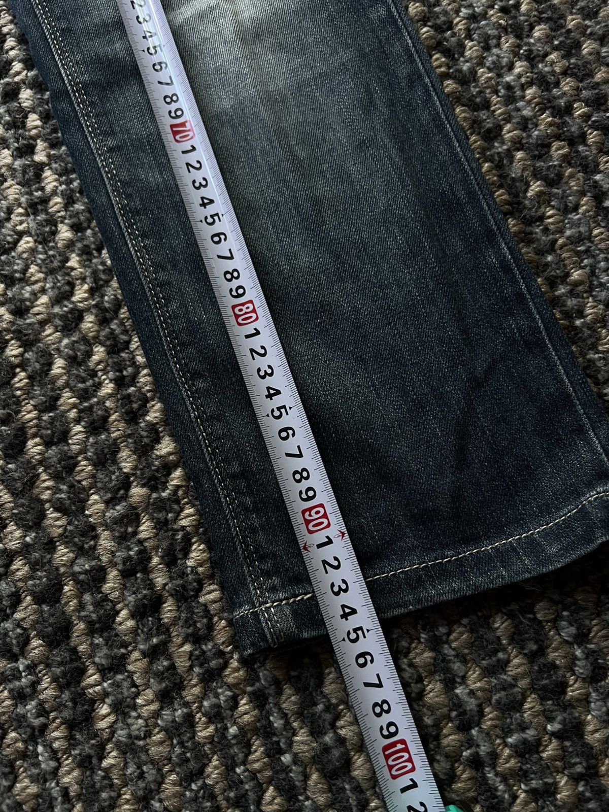 Japanese Brand 00’s Oniarai Vintage Y2K Embroided Demon Jeans Size US 31 - 8 Thumbnail