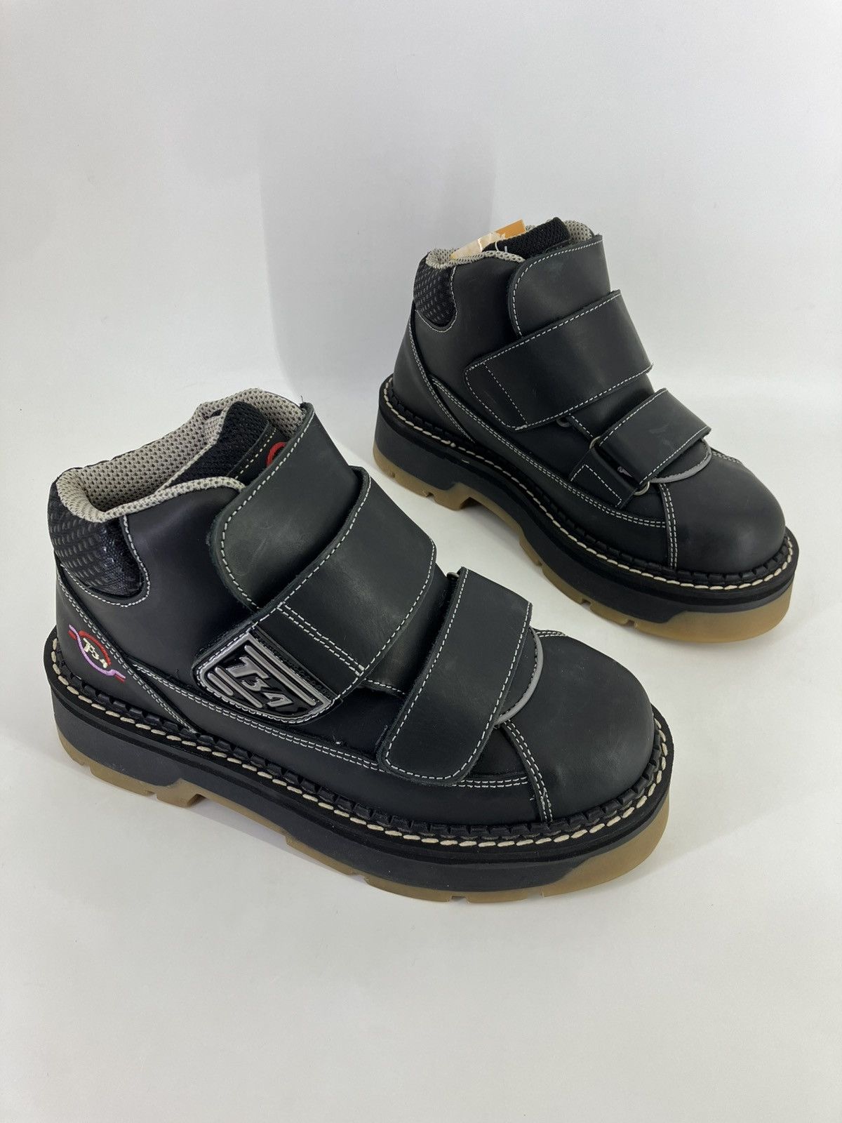 Vintage T34 Nifty genuine leather rubber chunky platform 90s00s Size US 7 / EU 40 - 2 Thumbnail