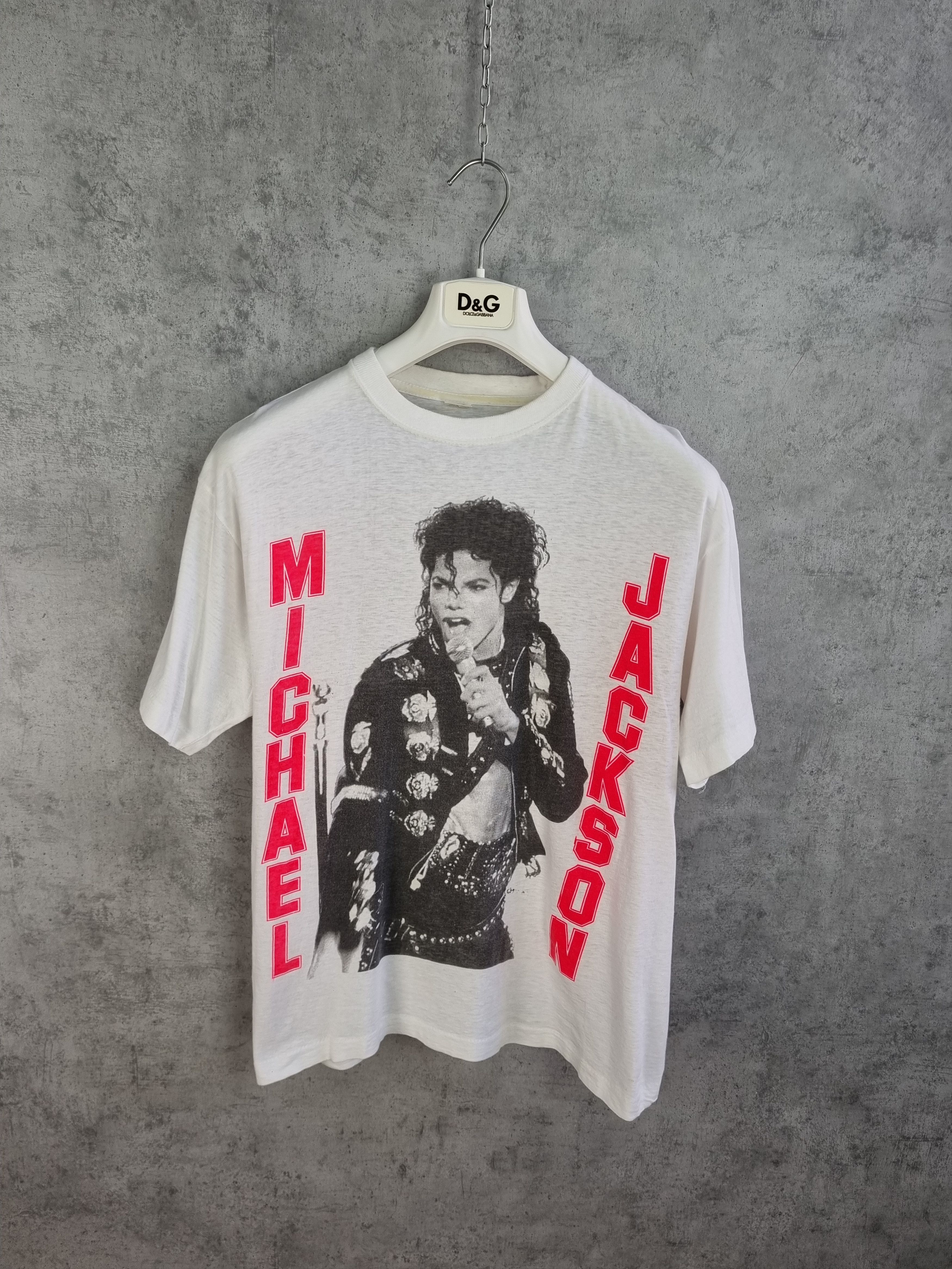 Band Tees × Michael Jackson × Vintage Michael Jackson Single Stitch Big Portret Vintage Tee shirt Size US L / EU 52-54 / 3 - 6 Thumbnail
