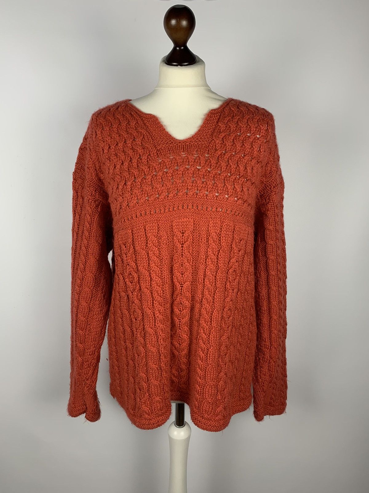Carraig Donn Irish Carraig Donn Cable Knit Merino Wool Sweater Fisherma Size L / US 10 / IT 46 - 1 Thumbnail