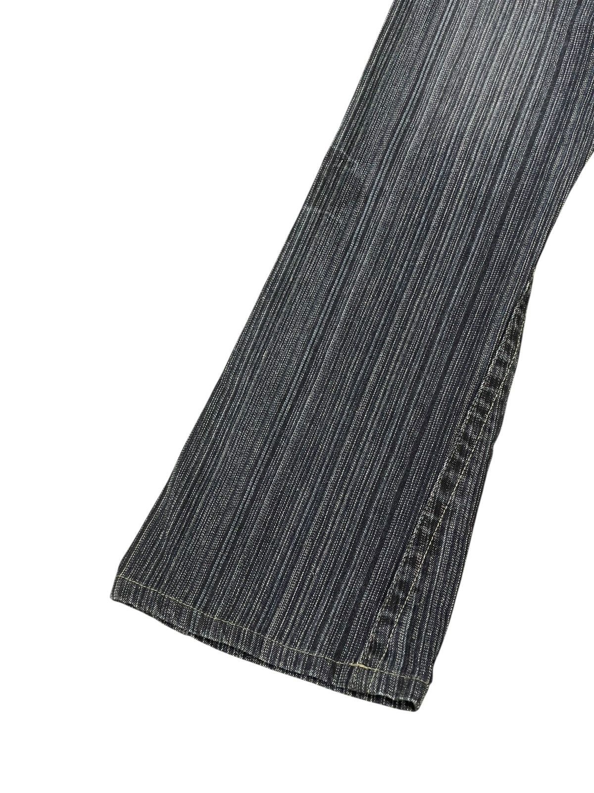 Japanese Brand Flare Jeans Ikka Pinstriped Denim Boot Cut 2🟦2 Size US 31 - 5 Thumbnail