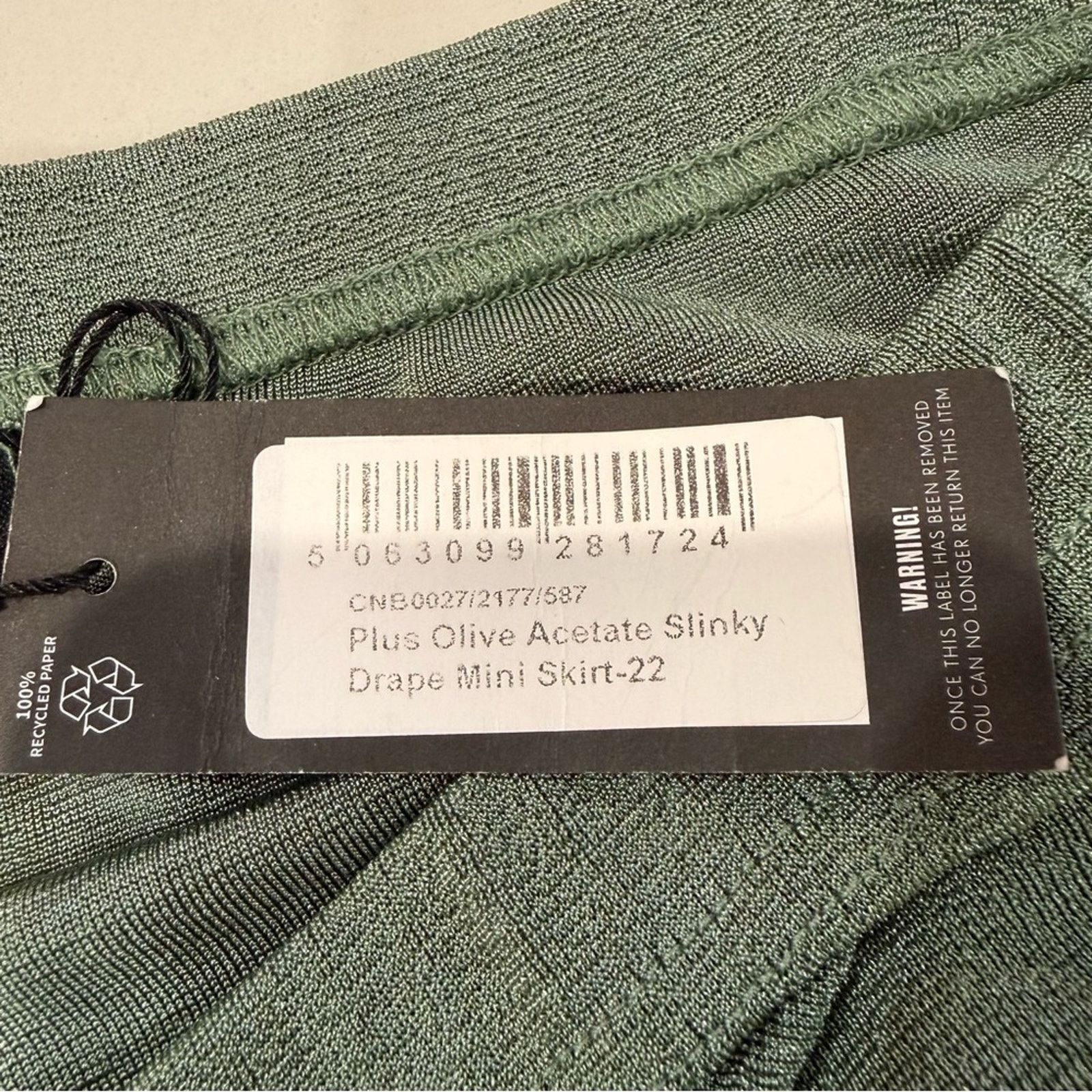 PrettyLittleThing Pretty Little Thing NWT Slinky Drape Mini Skirt Women’s 18 Size 40" / US 18 - 7 Thumbnail