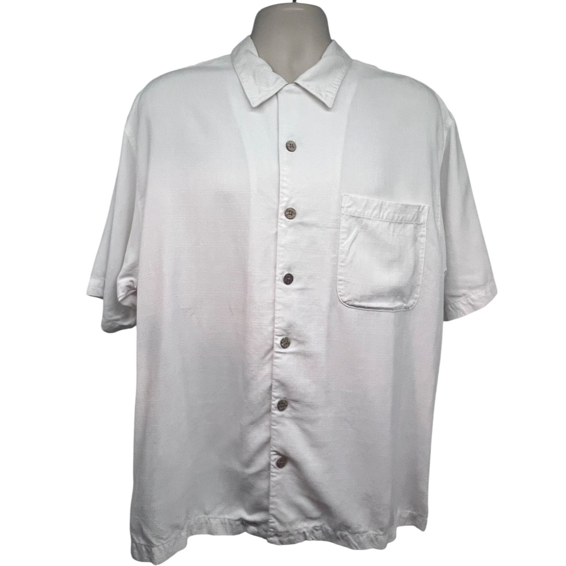 Tommy Bahama Tommy Bahama Mens Vintage White Embroidered Button Up Shirt Size US L / EU 52-54 / 3 - 2 Thumbnail
