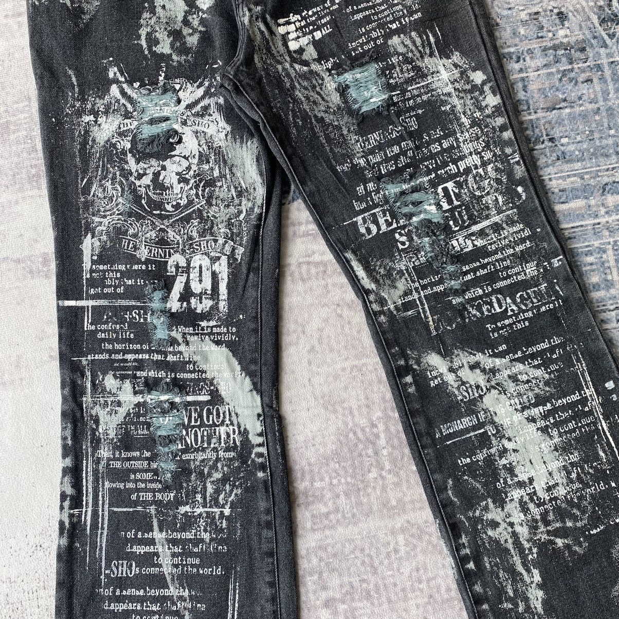 If Six Was Nine Bernings Sho Punk Distressed Denim Pants Size US 29 - 7 Thumbnail