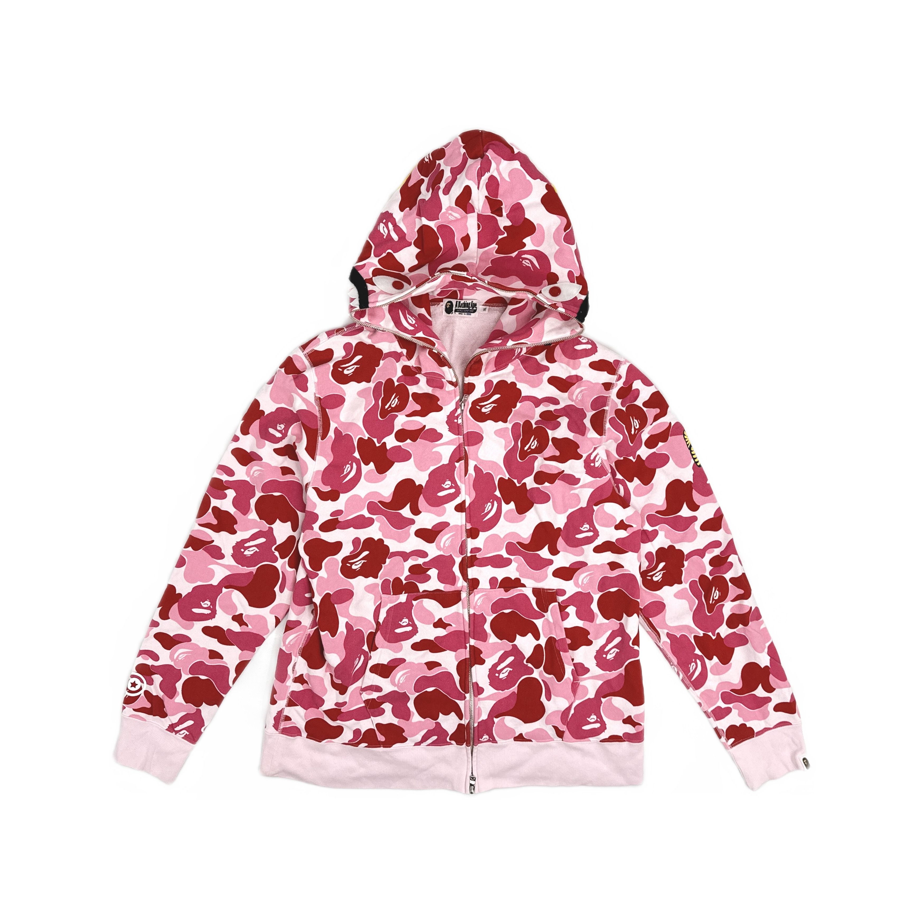 Bape A BATHING APE Pink Camo PONR Zip Up Hoodie XL Size US XL / EU 56 / 4 - 1 Thumbnail
