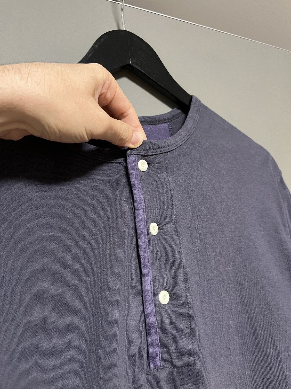 Freewheelers Freewheelers Power Wear Henley Navy/Purple T-shirt Size US L / EU 52-54 / 3 - 8 Thumbnail