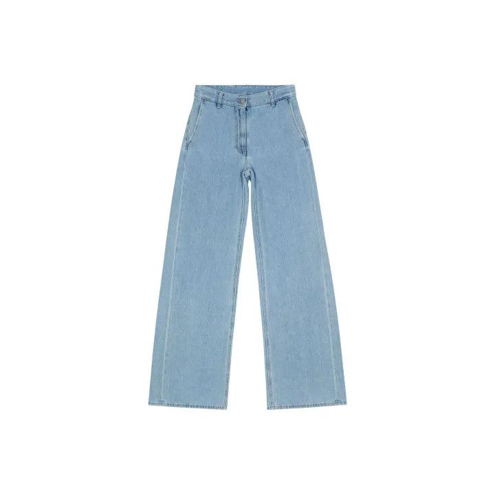 MM6 Maison Margiela Blue Wide-Leg Jeans for Women 0079