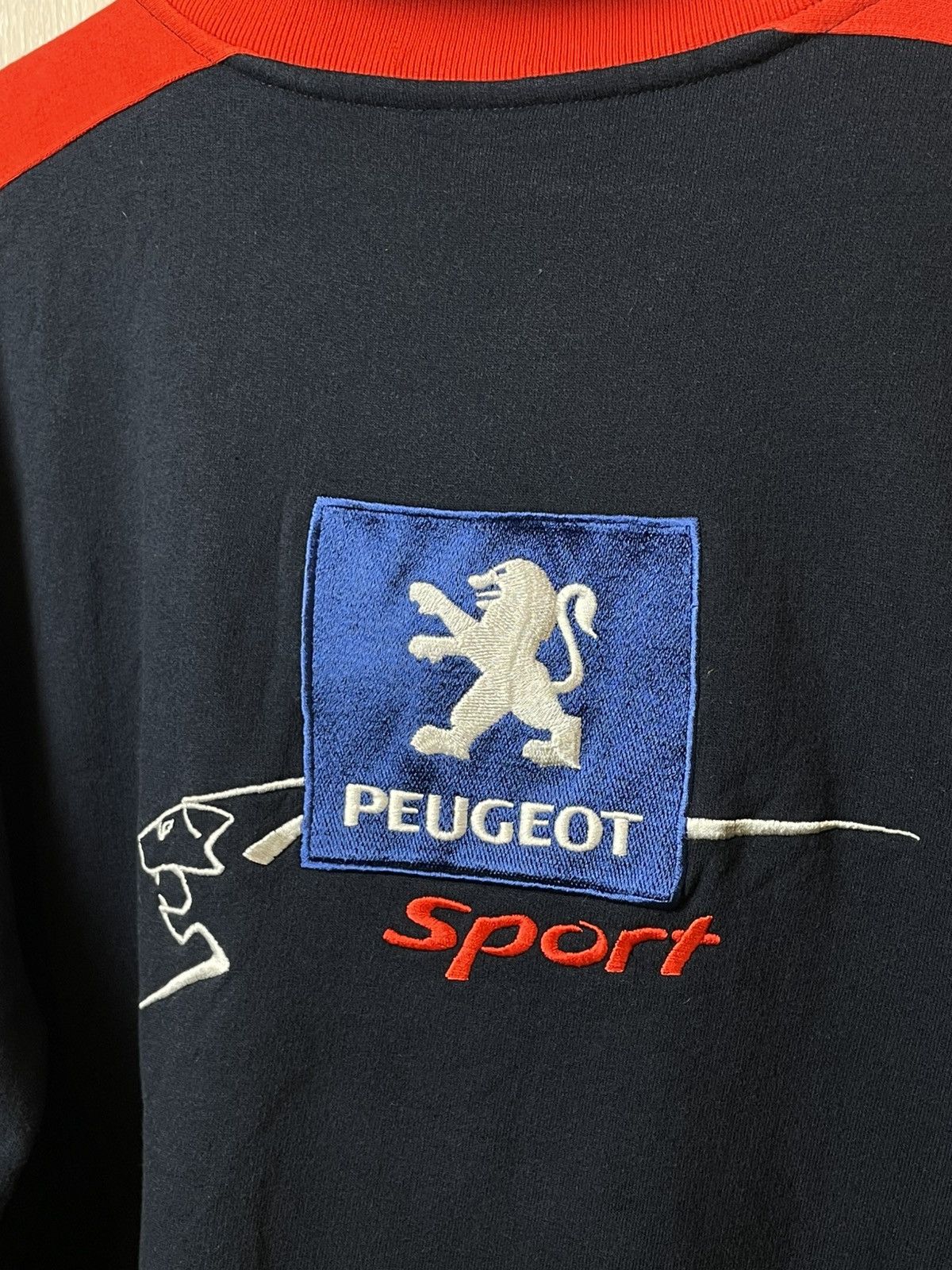 NASCAR × Vintage Peugeot Sport Racing 1/4 Zip Sweater Size US XXL / EU 58 / 5 - 7 Thumbnail