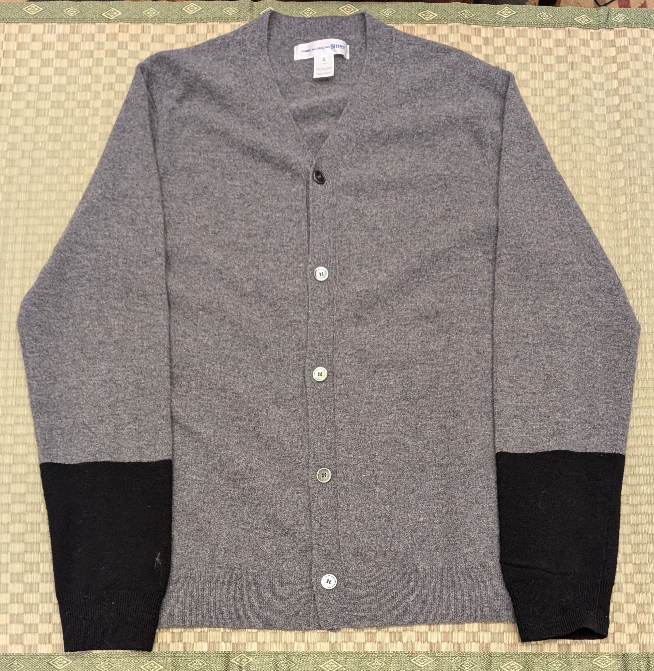 Comme des Garcons SHIRT Archive Asymmetrical V Neck Knit Cardigan