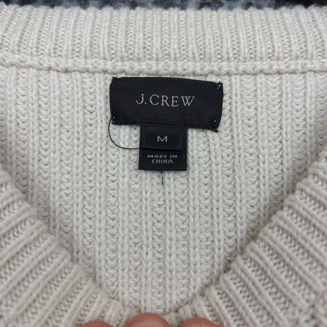 J.Crew J. Crew Fisherman Sweater Knit Suede Shoulder Patch Cotton M Size US M / EU 48-50 / 2 - 3 Thumbnail
