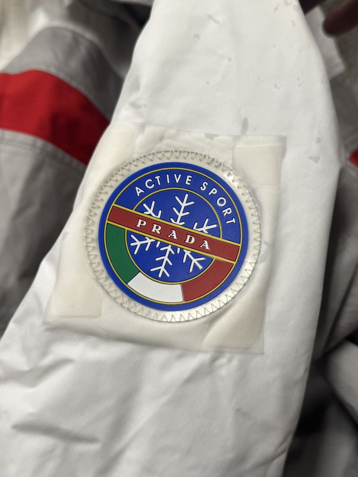 Prada 90s Vintage Prada Sport ‘Ski Team’ Waterproof Shell Jacket Size US L / EU 52-54 / 3 - 2 Thumbnail