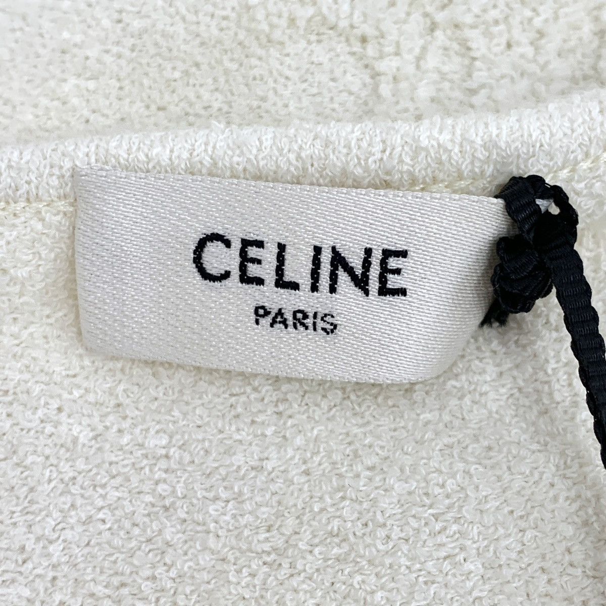 Celine Celine Off-white Triomphe Logo Knit Top K26WX Size S / US 4 / IT 40 - 6 Thumbnail