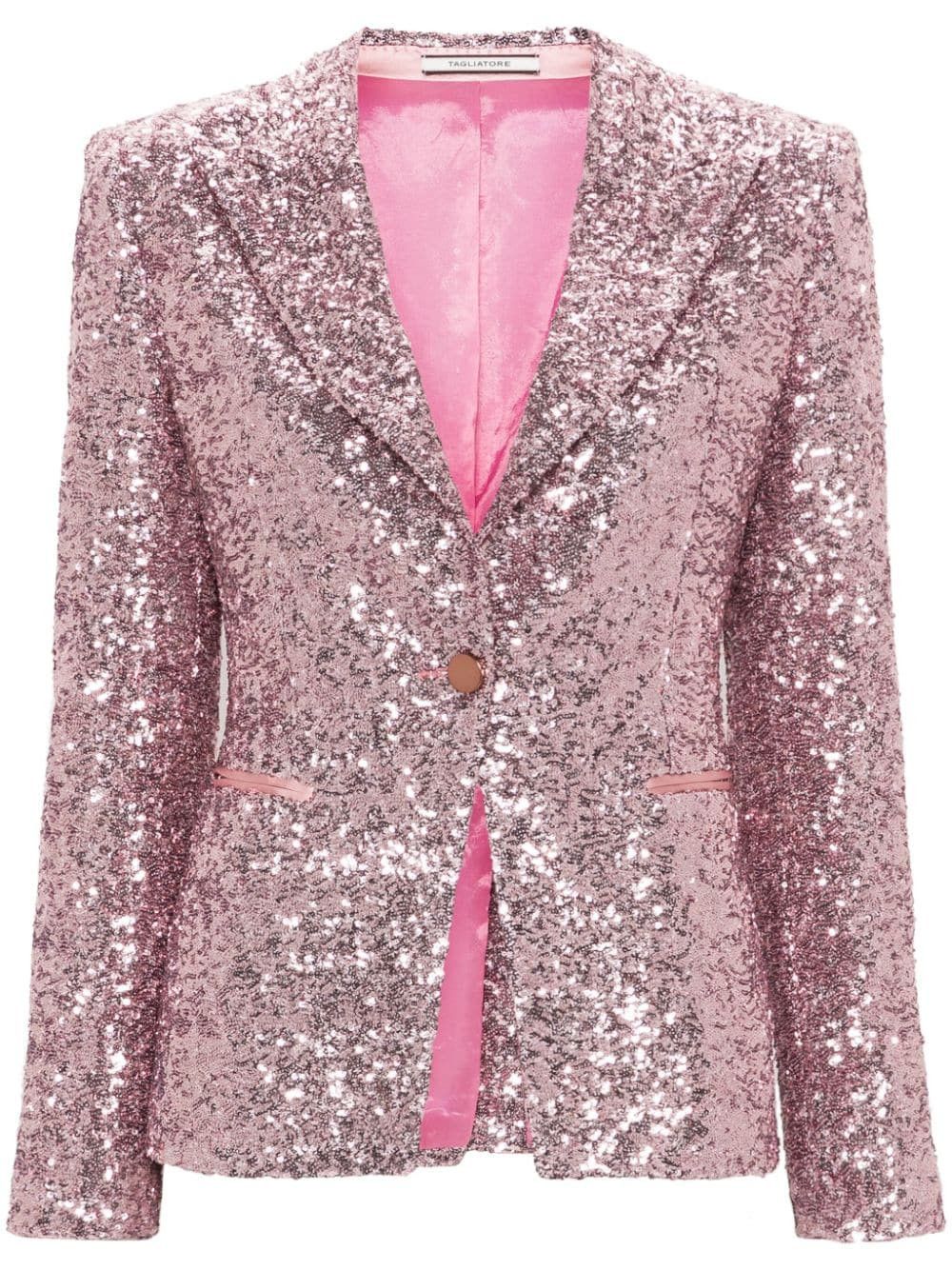 Tagliatore SEQUINED SINGLE-BREASTED JACKET Size S / US 4 / IT 40 - 1 Thumbnail