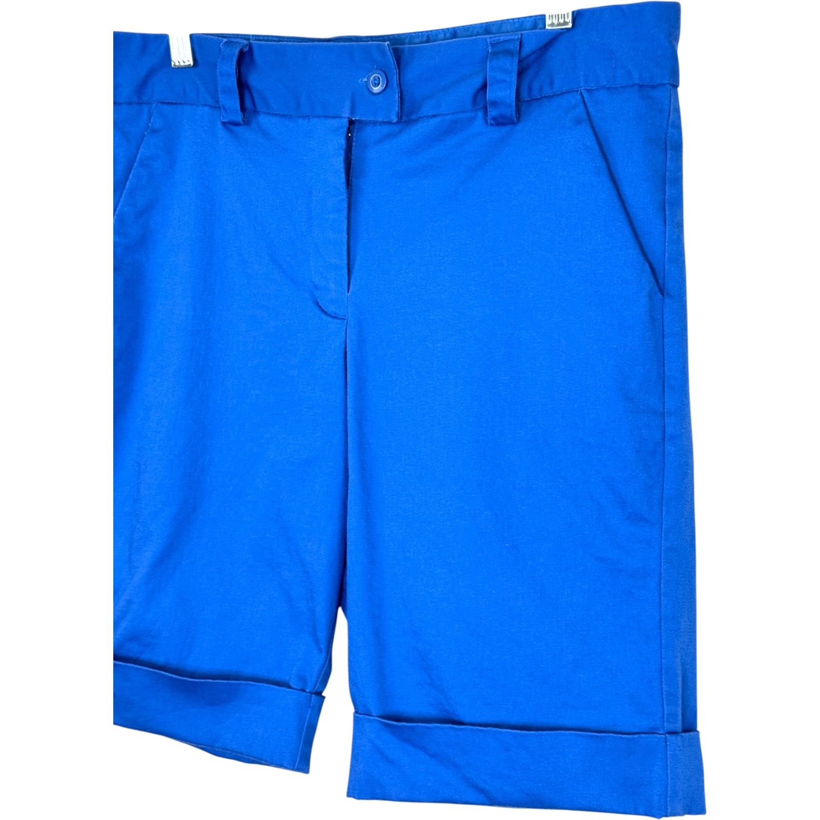 Other The Limited Shorts Size 12 Blue Cuffed Cotton Blend Stretch Size 34" / US 12 / IT 48 - 2 Thumbnail