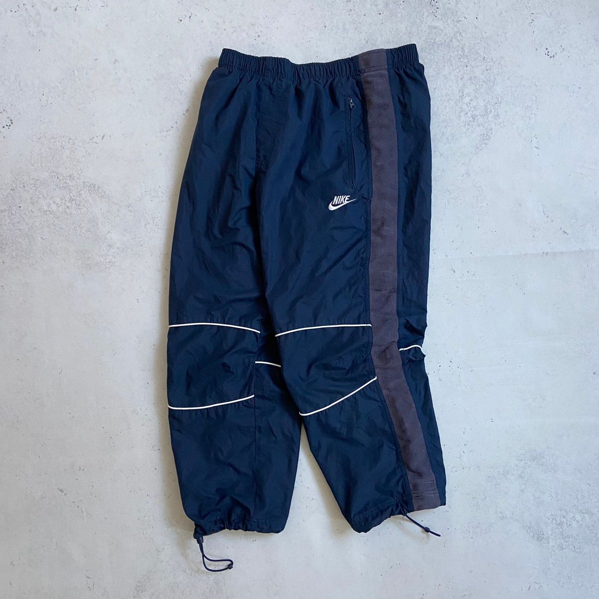 Pre-owned Nike X Vintage Nike Track Vintage Drill Pants Y2k Baggy Gorpcore Joggers In Blue/navy