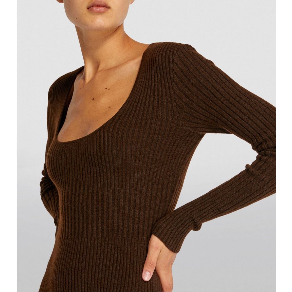 Frame Frame Ribbed Cashmere U-Neck Dress NWT medium Size M / US 6-8 / IT 42-44 - 5 Thumbnail