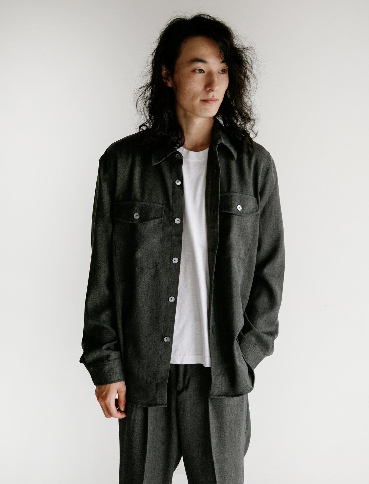 Our Legacy 50/L - Hunting Wool Grey - CPO Shirt Size US L / EU 52-54 / 3 - 1 Thumbnail