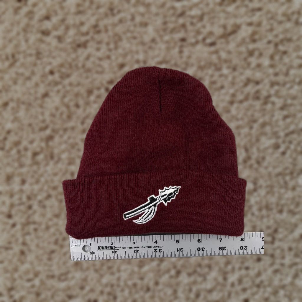 Vintage Harpoon Beanie Toque Adult One Size Burgundy Knit Embroidered 100% Acrylic Ski Hat/Cap Unbranded Unisex Adults Style Beanie Mens Womens Size ONE SIZE - 1 Thumbnail