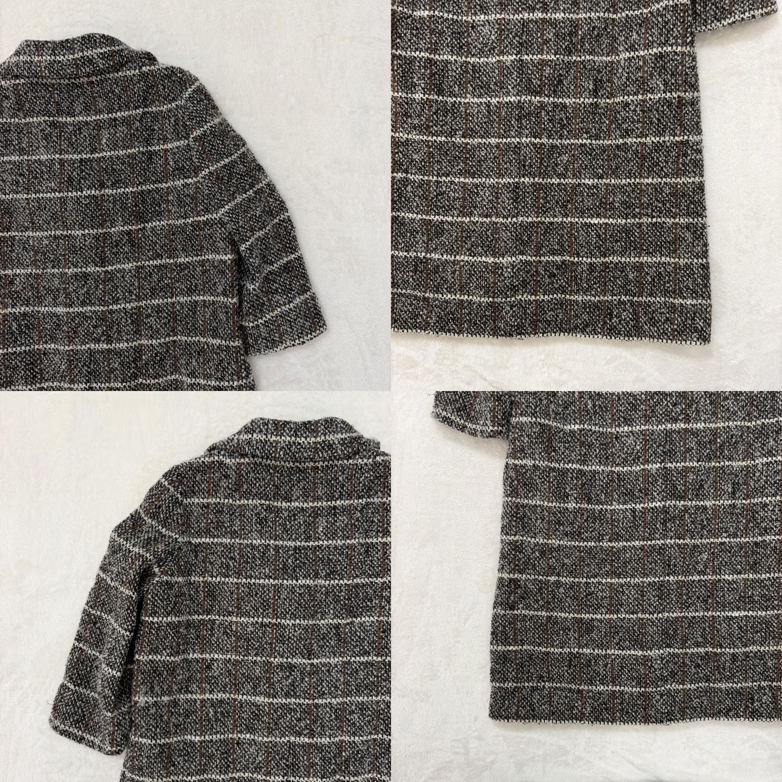 Dolce & Gabbana VINTAGE? (No) Dolce&Gabbana Coat Womens 44 Brown Wool Tweed Check Long Made In Italy Plaid Shirt? Size M / US 6-8 / IT 42-44 - 9 Thumbnail