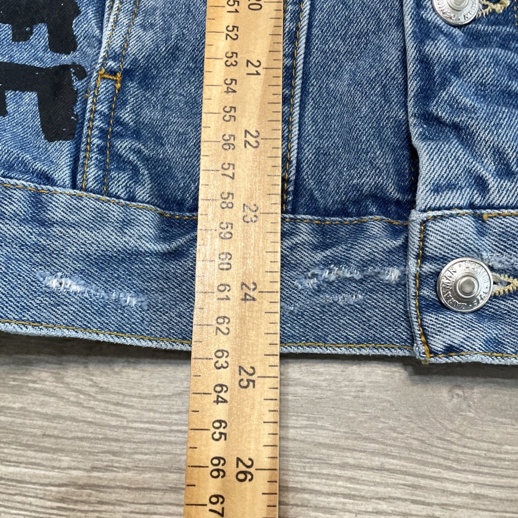 Zara VINTAGE Zara Hooded Denim Vest Women Small Streetwear Blue Cotton 90s Size 28" / US 6 / IT 42 - 6 Thumbnail