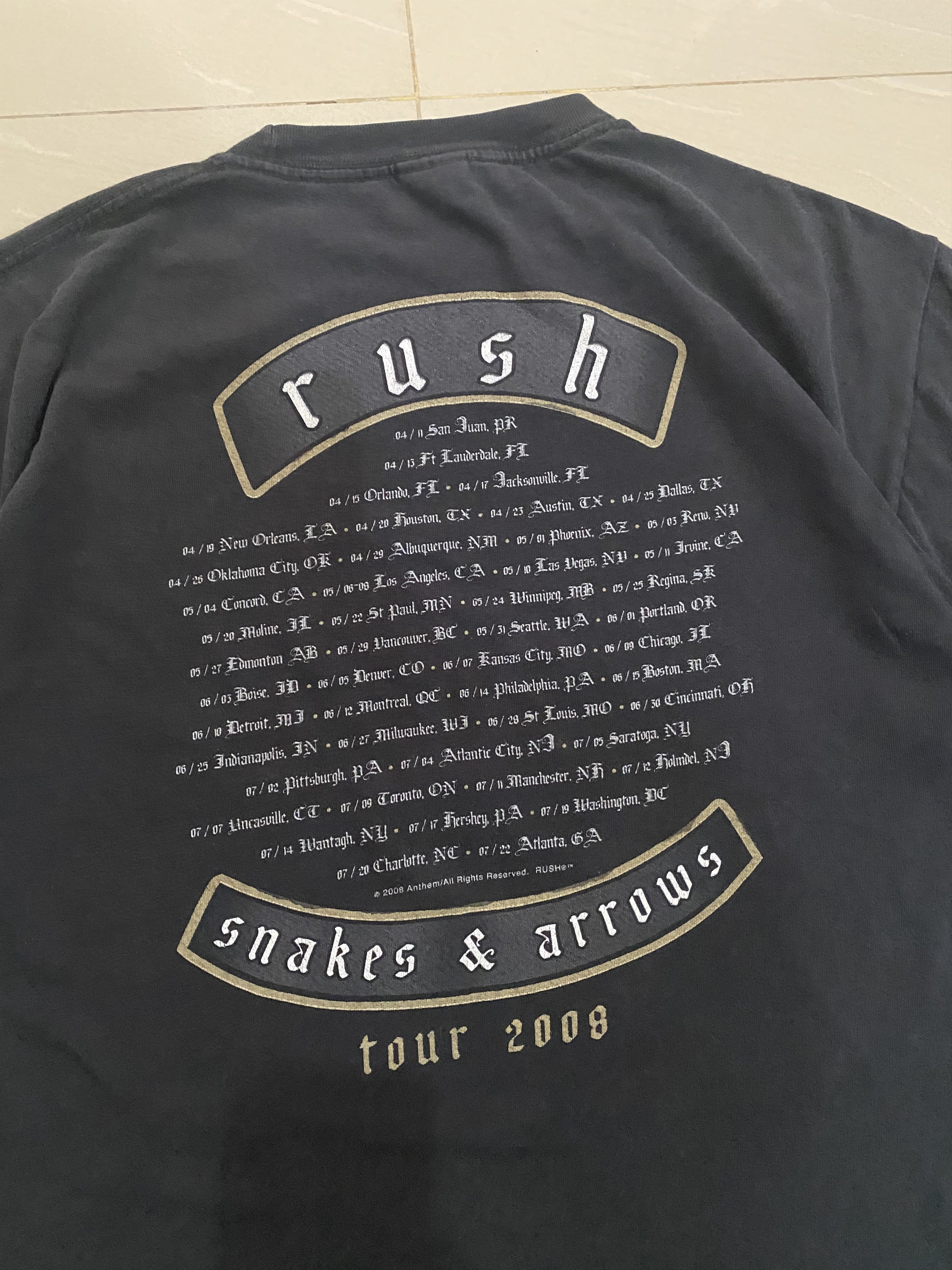 Band Tees vintage rush snakes arrows tour tee rshirt Size US L / EU 52-54 / 3 - 5 Thumbnail