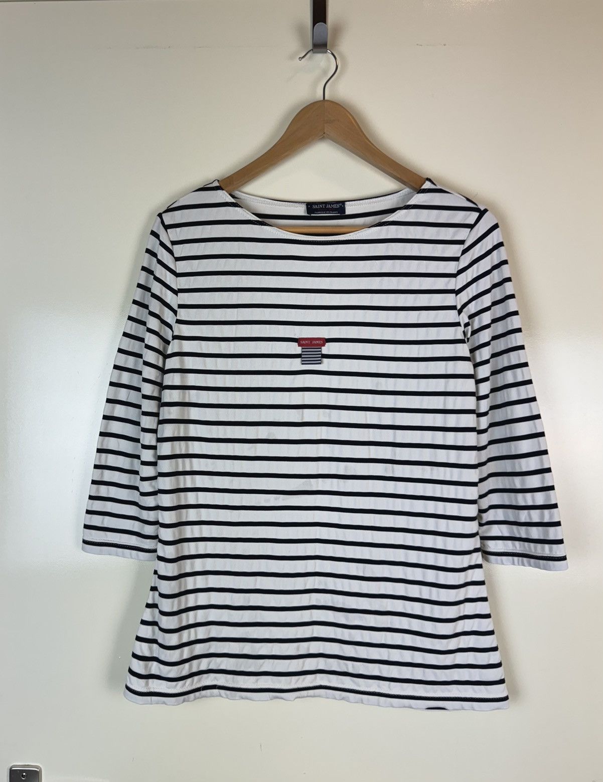 St James Striped Half Sleeve Vintage T-Shirt Tee Polyamide, Women's
