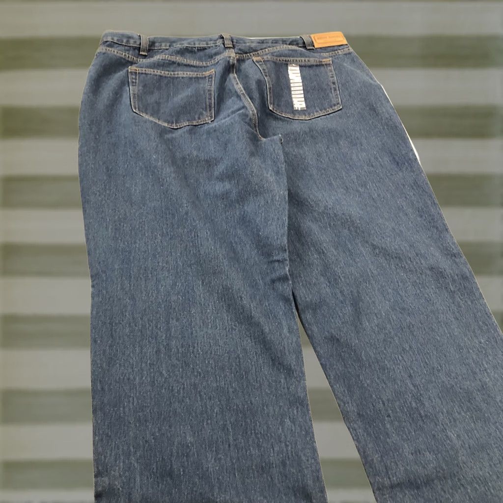 Vintage North Canyon Traders Jeans 5-Pocket 44"W x 34"L Blue Denim Bootcut Men’s Heavyweight Regular Rise 14.5" 100% Cotton Size US 44 / EU 60 - 1 Thumbnail