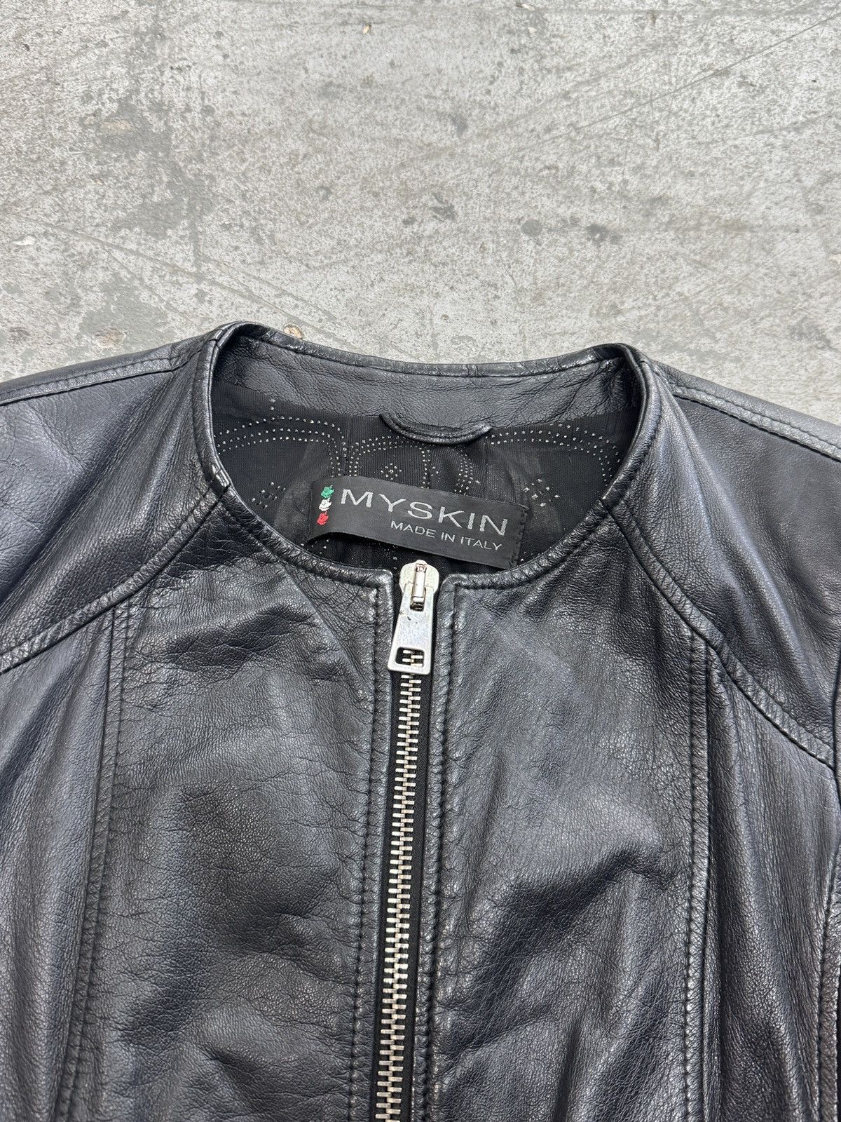 Japanese Brand Vintage Real Leather Avant Garde y2k Jacket Size M / US 6-8 / IT 42-44 - 4 Thumbnail