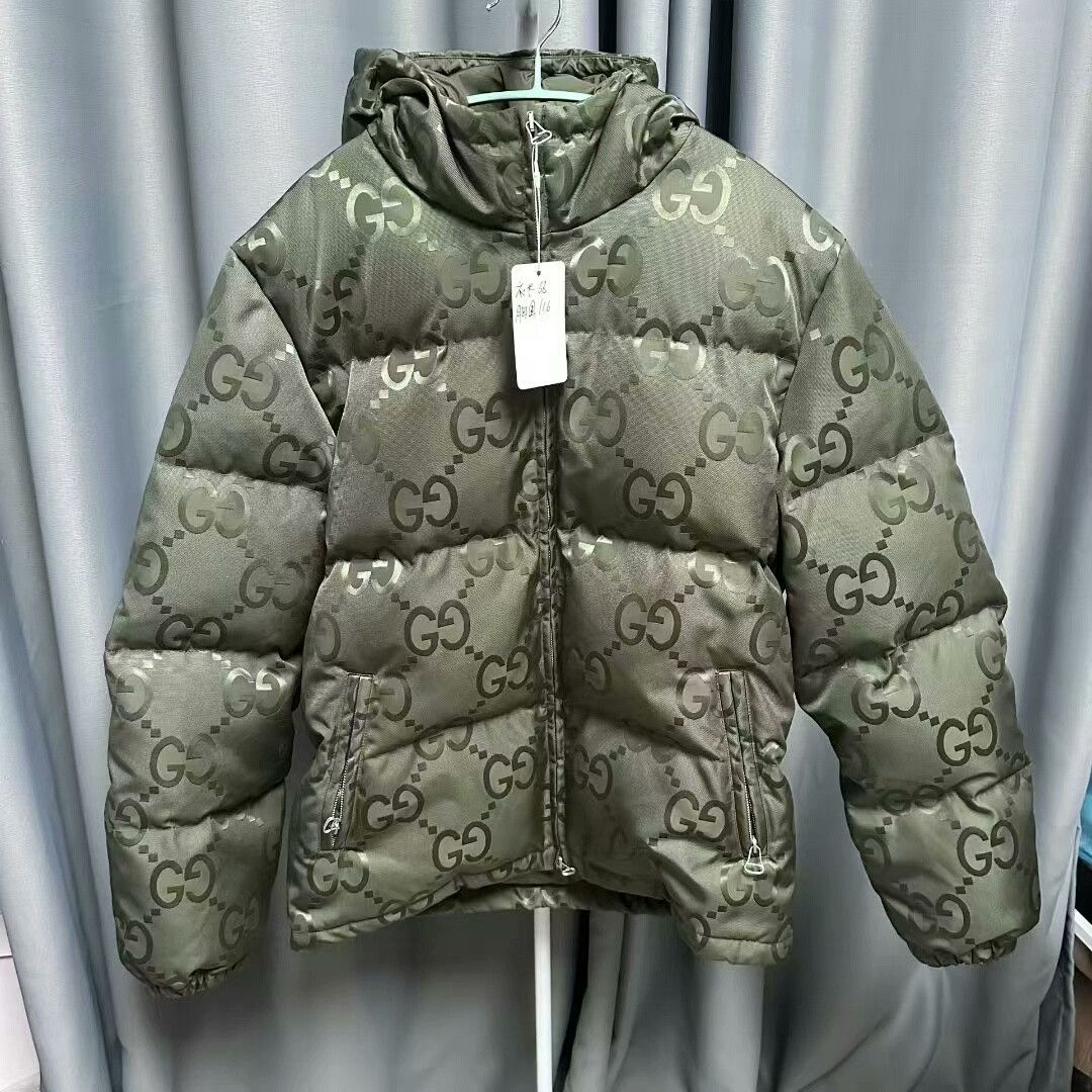 Gucci gucci fw22 logo zip puffer jacket green Size US M / EU 48-50 / 2 - 1 Thumbnail