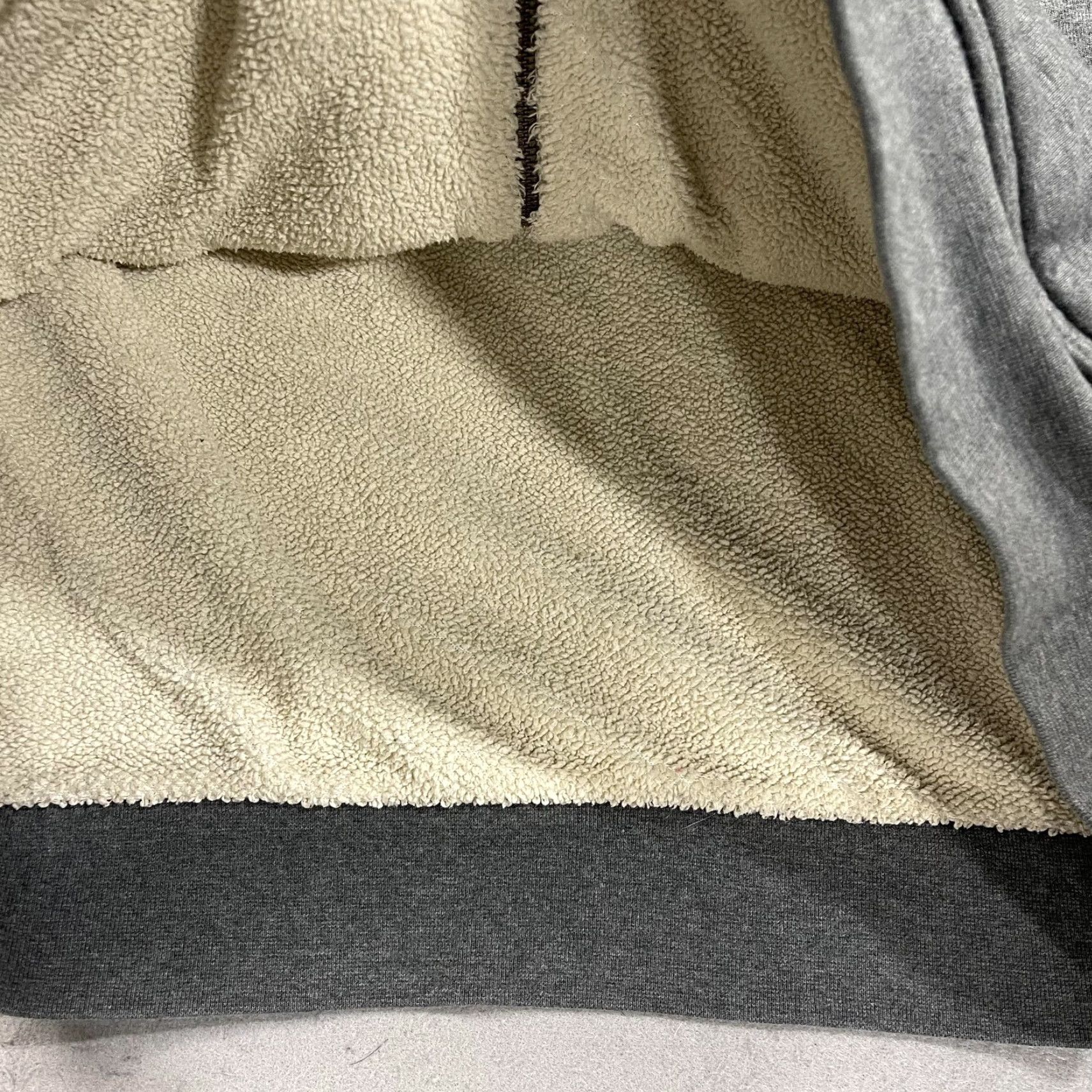 Vintage L.L. Bean Sweatshirt Mens XLT Gray Katahdin Iron Works Full Zip Sherpa Lined Mock Neck Size US XL / EU 56 / 4 - 5 Thumbnail