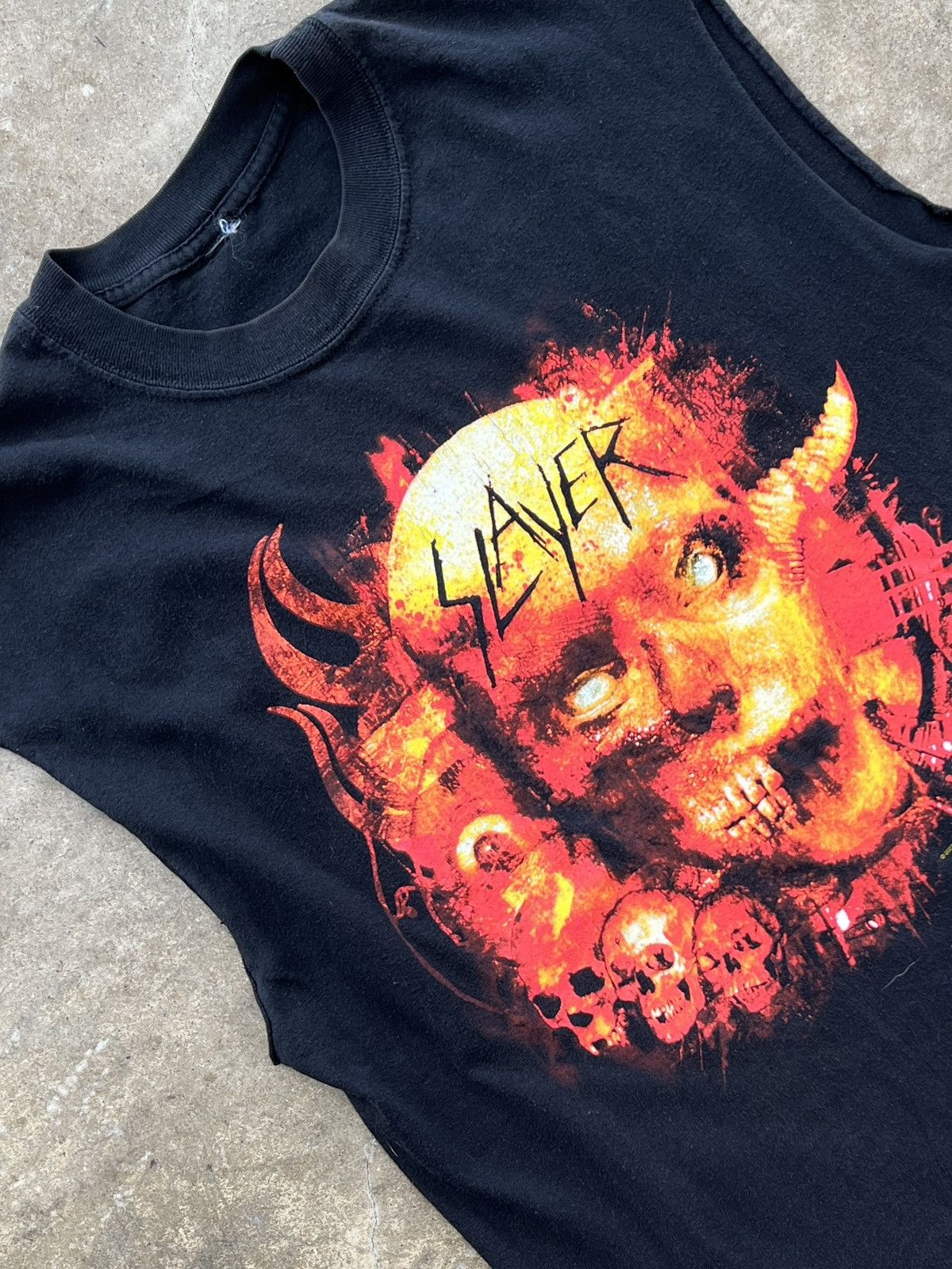 Band Tees Vintage 2003 Slayer Tour Band Tee Cut Sleeve Large Size US L / EU 52-54 / 3 - 1 Thumbnail