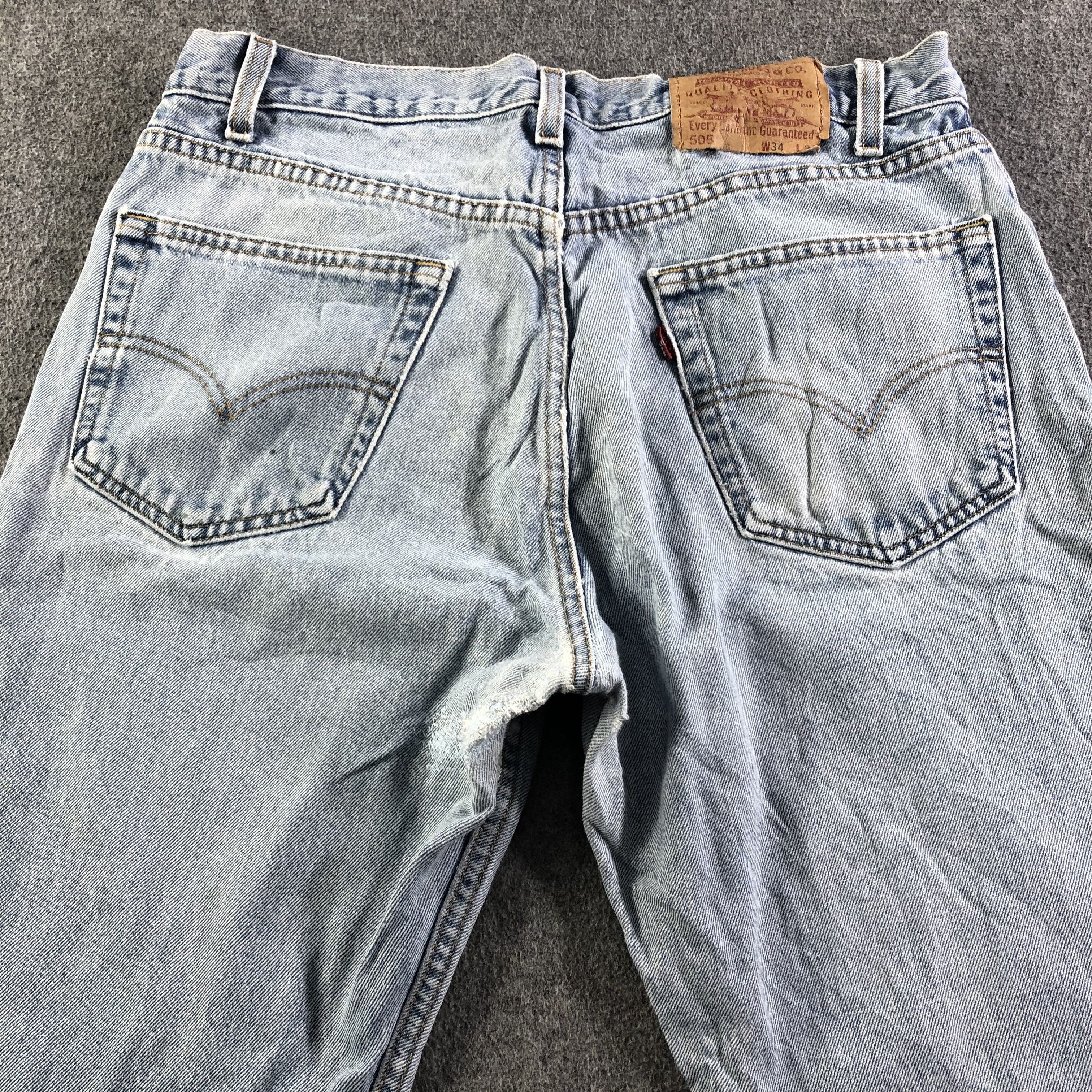 Levi's Vintage Light Wash Levis 505 Jeans-J3294 Size US 33 - 4 Thumbnail
