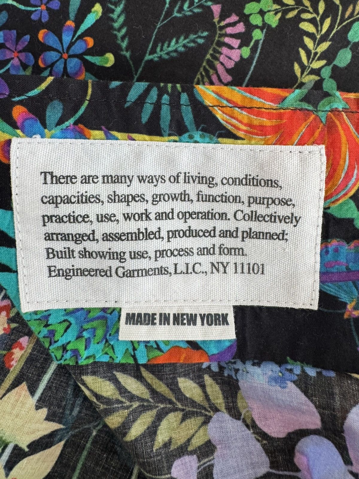 Engineered Garments Engineered Garments Black Floral Lawn Camp Shirt Size US S / EU 44-46 / 1 - 12 Thumbnail