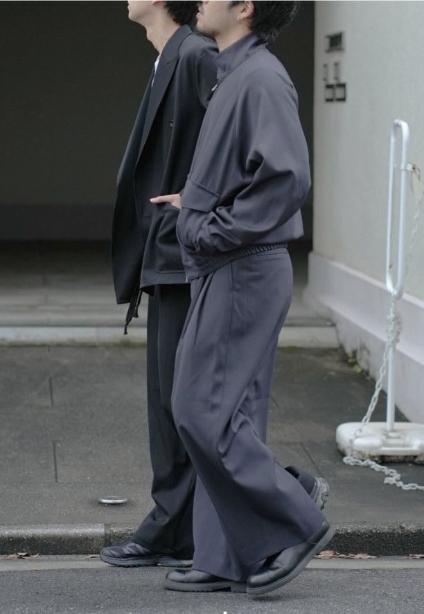 Markaware 2/60 Wool Garbadine Trousers (Baggy) M. Gray Size US 31 - 2 Thumbnail