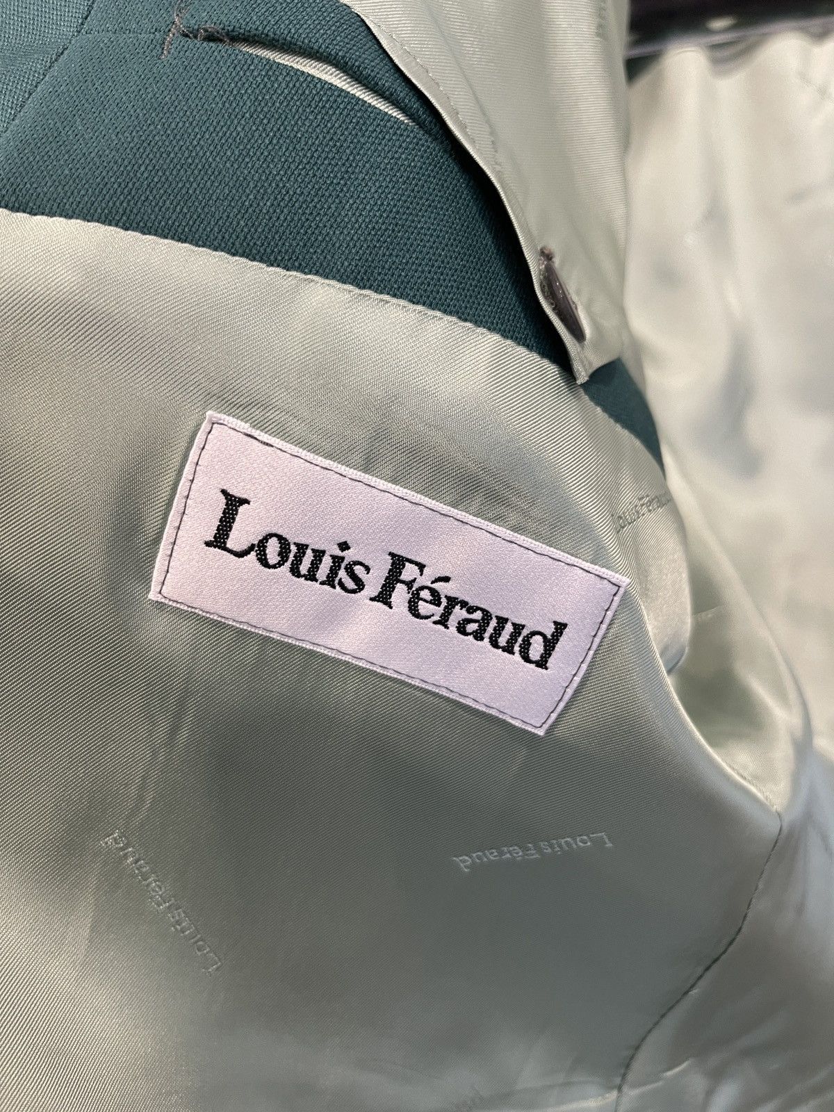 Louis Feraud Louis Féraud Paris Vintage Pure New Wool Blazer Green Size 40S - 6 Thumbnail