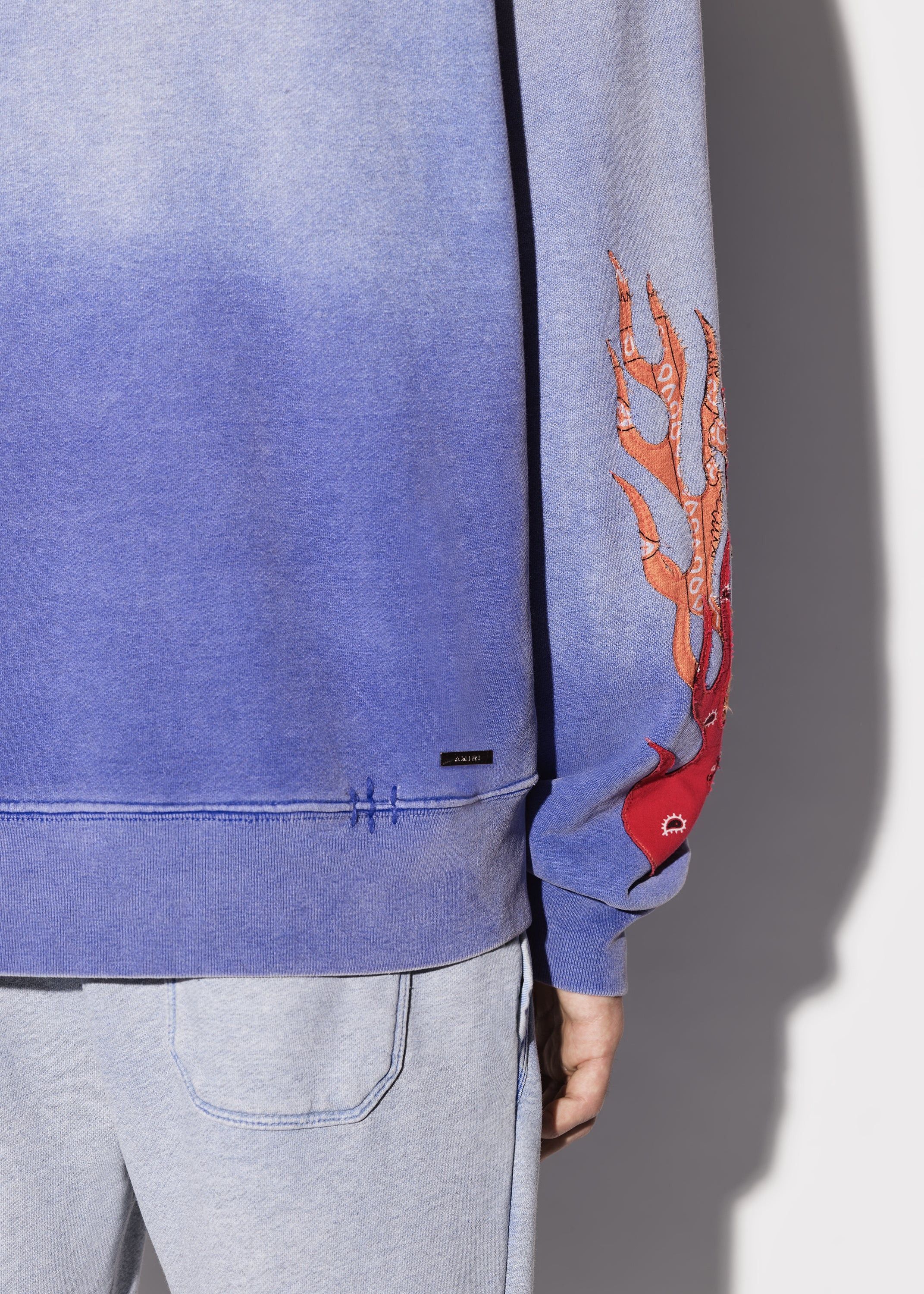 Amiri o1mle0925 T.G.C.W Flames Hoodies in Blue Size US M / EU 48-50 / 2 - 7 Thumbnail