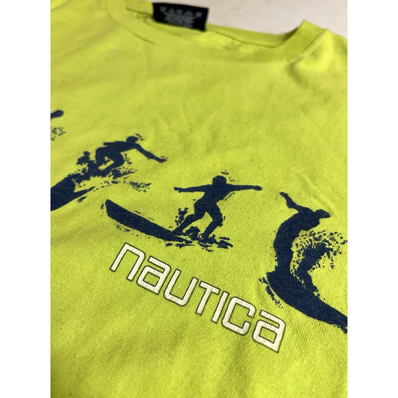 Nautica VINTAGE Nautica Shirt XL Green Surf Riders 1990s Short Sleeve Board Pinhole Mens Size US XL / EU 56 / 4 - 4 Thumbnail